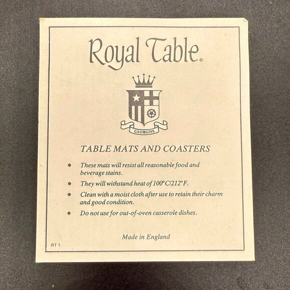 Vintage Royal Table Set of 4 Pink and Green Floral Cork Coasters Made in England - Picture 3 of 8